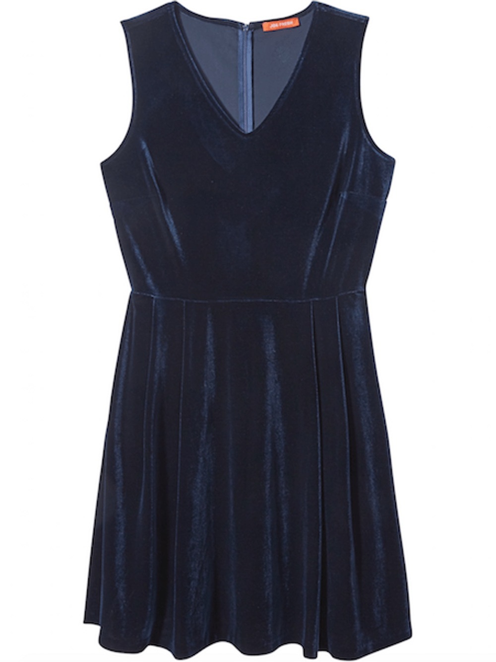 Joe Fresh Navy Blue V-Neck Velvet Skater Dress Size 1X NWT